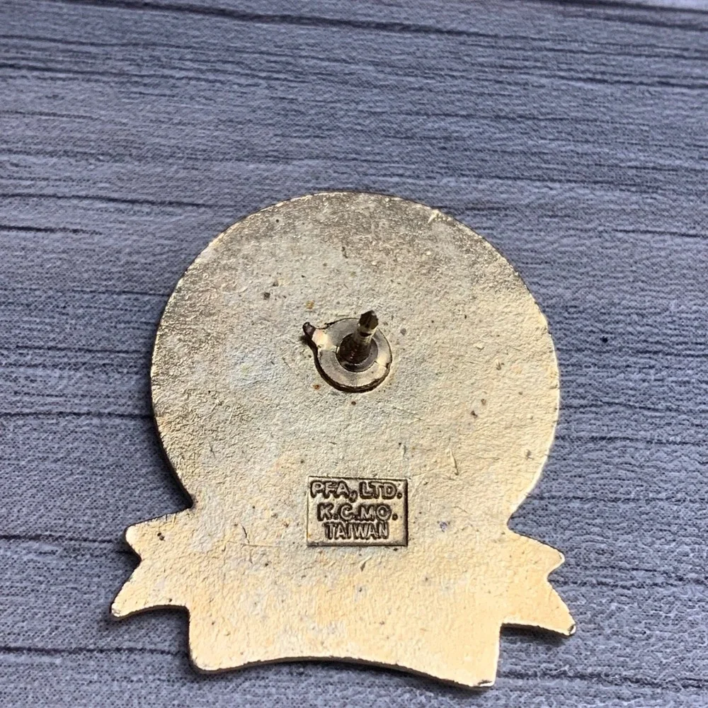 Vintage Jefferson Jr High School Pride Enamel Lapel Pin Mascot Gold Tone PFA LTD